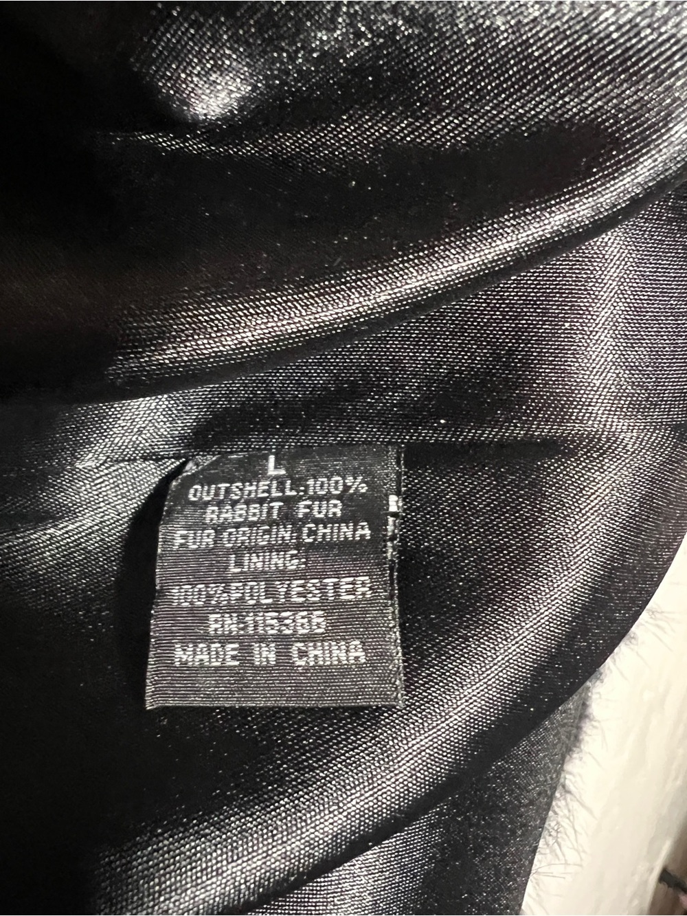 C. Magic Black Rabbit Fur Coat - Picture 4 of 5